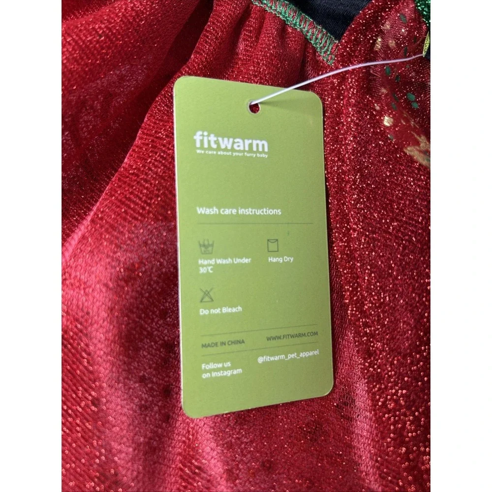Fitwarm Holiday Theme Dog Dresses for Christmas NWT Size M